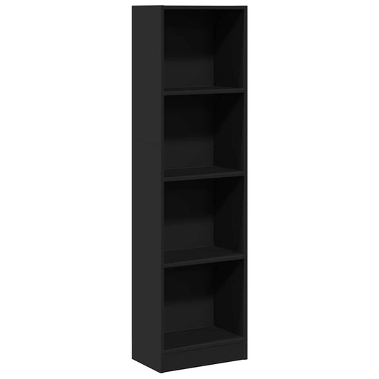 Bookcase Black 40x24x143 cm Engineered Wood Bookcase Black 40x24x143 cm Engineered Wood