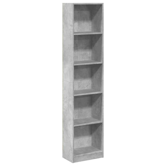 Bookcase Concrete Grey 40x24x176 cm Engineered Wood Bookcase Concrete Grey 40x24x176 cm Engineered Wood
