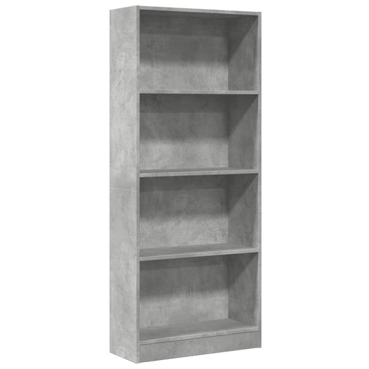 Bookcase Concrete Grey 60x24x143 cm Engineered Wood Bookcase Concrete Grey 60x24x143 cm Engineered Wood