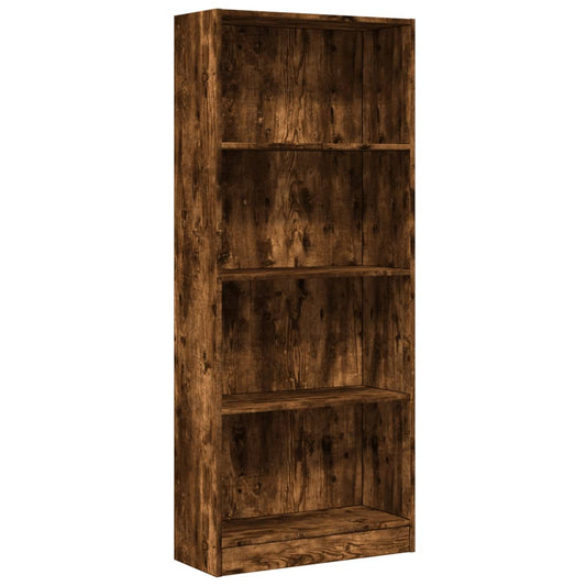 Bookcase Smoked Oak 60x24x143 cm Engineered Wood Bookcase Smoked Oak 60x24x143 cm Engineered Wood