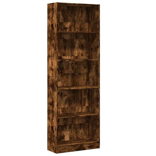 Bookcase Smoked Oak 60x24x176 cm Engineered Wood Bookcase Smoked Oak 60x24x176 cm Engineered Wood