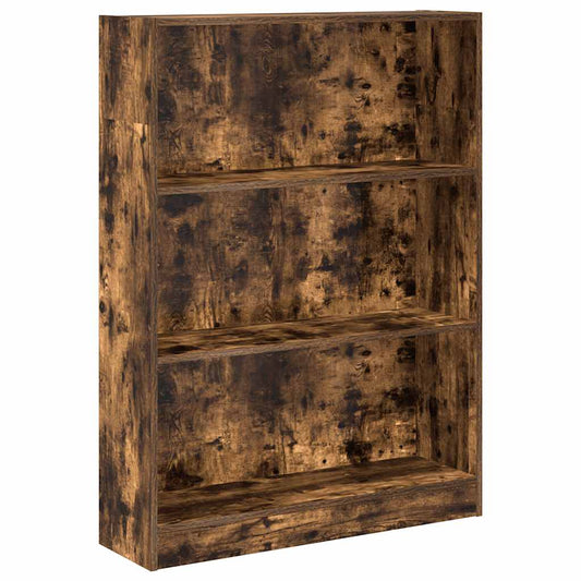 Bookcase Smoked Oak 80x24x109 cm Engineered Wood Bookcase Smoked Oak 80x24x109 cm Engineered Wood