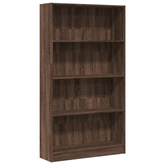 Bookcase Brown Oak 80x24x143 cm Engineered Wood Bookcase Brown Oak 80x24x143 cm Engineered Wood