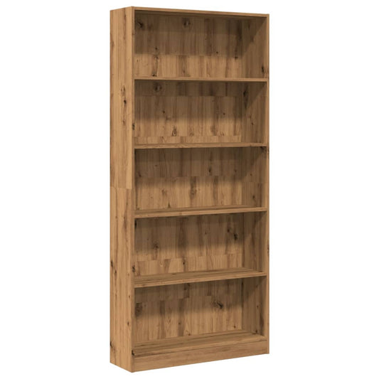 Bookcase Artisian Oak 80x24x176 cm Engineered Wood Bookcase Artisian Oak 80x24x176 cm Engineered Wood