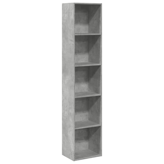 Bookcase Concrete Grey 40x30x189 cm Engineered Wood Bookcase Concrete Grey 40x30x189 cm Engineered Wood
