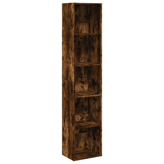 Bookcase Smoked Oak 40x30x189 cm Engineered Wood Bookcase Smoked Oak 40x30x189 cm Engineered Wood