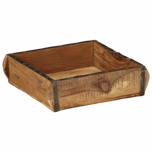 Tray with Storage Brown 29 x 31 x 10 cm Solid Reclaim Wood Tray with Storage Brown 29 x 31 x 10 cm Solid Reclaim Wood