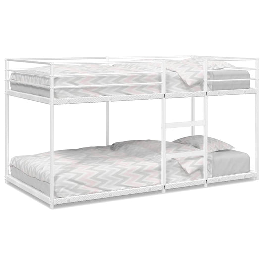 Bunk Bed without Mattress White 100x200 cm Steel Bunk Bed without Mattress White 100x200 cm Steel