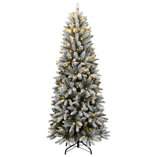 Artificial Christmas Tree 150 LEDs and Flocked Snow 120 cm Artificial Christmas Tree 150 LEDs and Flocked Snow 120 cm