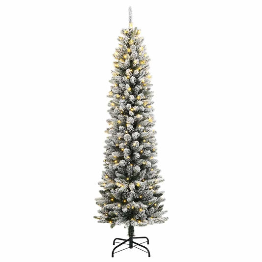 Artificial Christmas Tree 150 LEDs and Flocked Snow 120 cm Artificial Christmas Tree 150 LEDs and Flocked Snow 120 cm