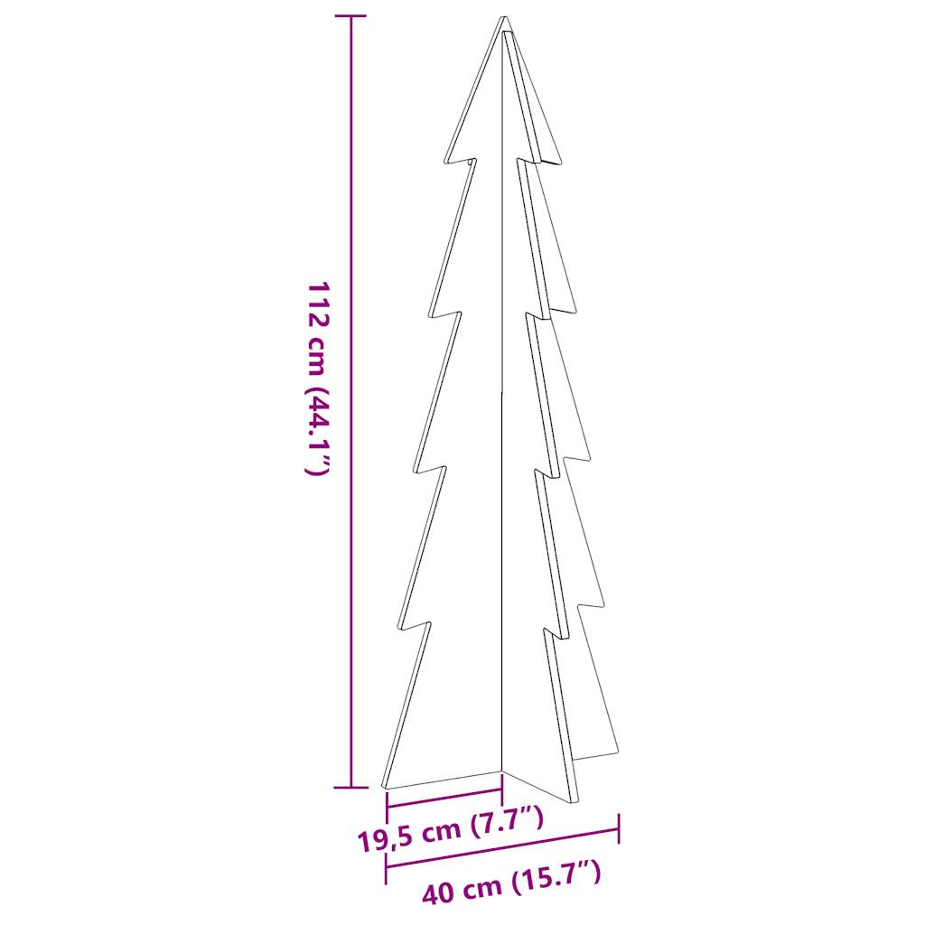 Wooden Christmas Tree for Decoration White 112 cm