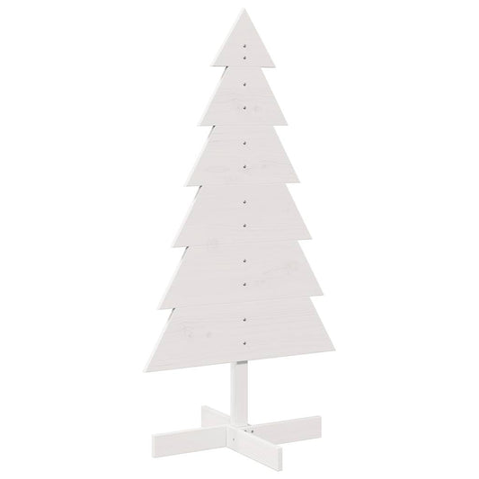 Wooden Christmas Tree for Decoration White 120 cm Solid Wood Pine Wooden Christmas Tree for Decoration White 120 cm Solid Wood Pine