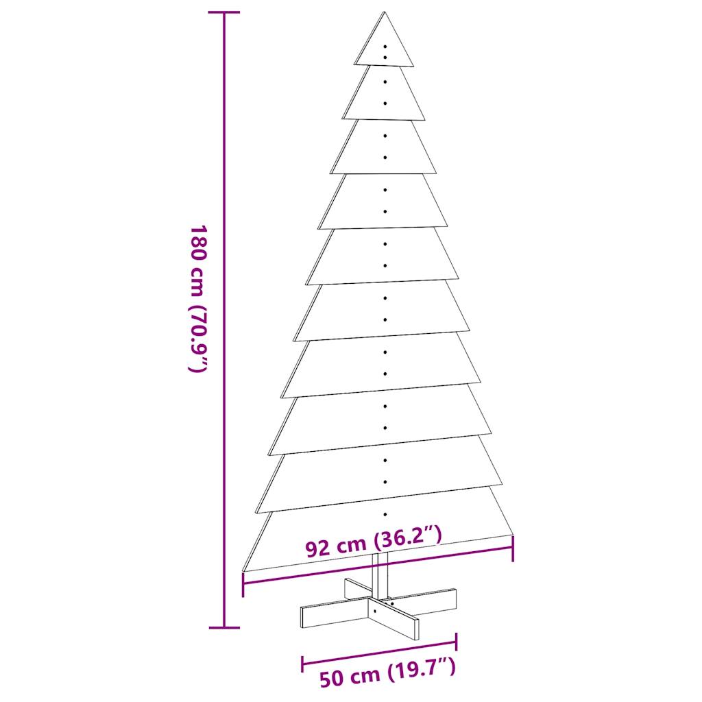 Wooden Christmas Tree for Decoration White 180 cm
