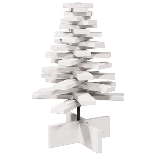 Wooden Christmas Tree for Decoration White 60 cm Solid Wood Pine Wooden Christmas Tree for Decoration White 60 cm Solid Wood Pine