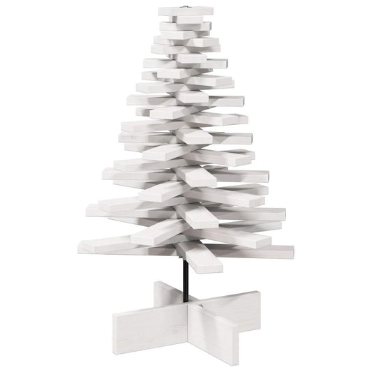Wooden Christmas Tree for Decoration White 80 cm Solid Wood Pine Wooden Christmas Tree for Decoration White 80 cm Solid Wood Pine
