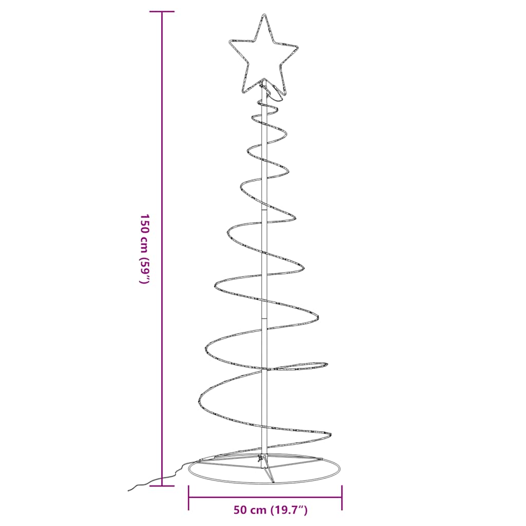 LED Christmas Tree 100 LEDs Warm White 150 cm