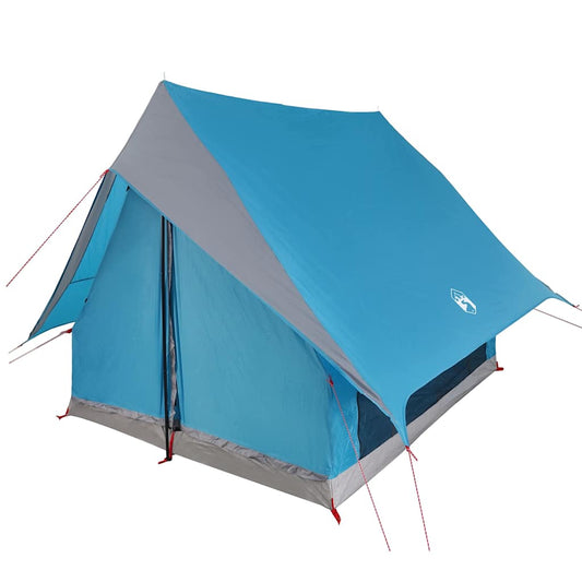 Family Tent with Roof Blue and Grey 220 x 220 x 184 cm Family Tent with Roof Blue and Grey 220 x 220 x 184 cm