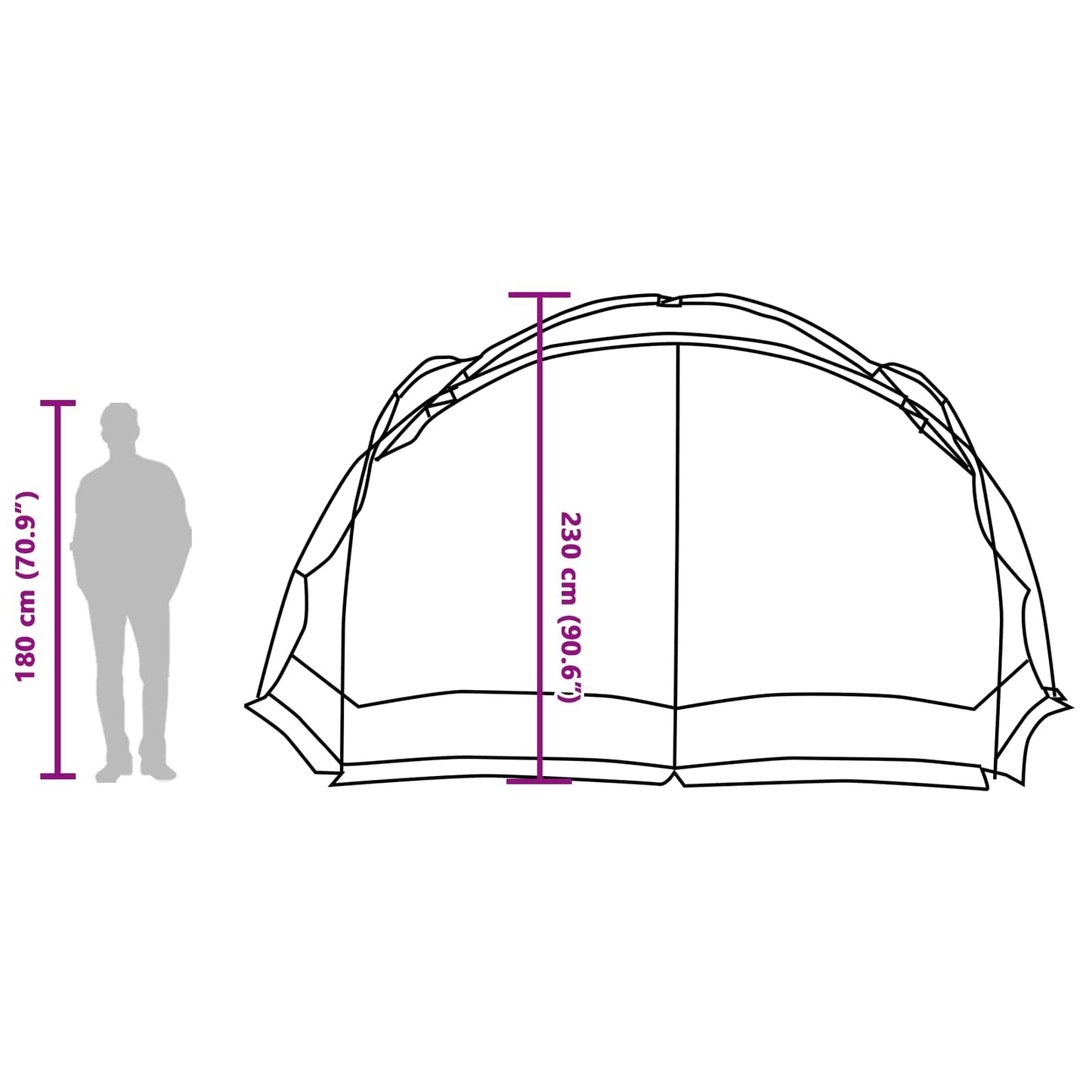 Mosquito Tent with Roof Azure Blue 434 x 434 x 230 cm