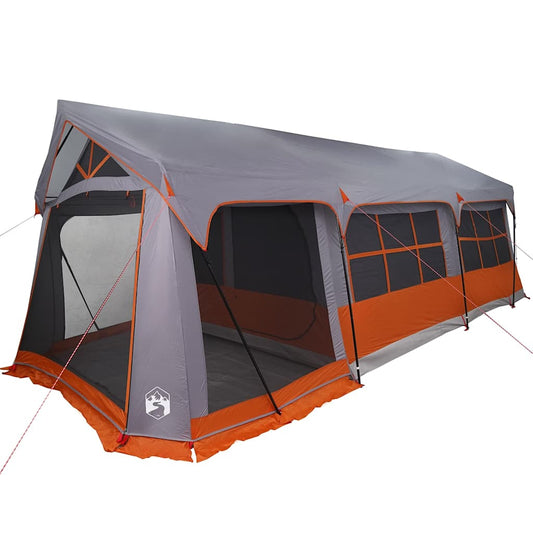 Family Tent Grey and Orange 620 x 322 x 240 cm Polyester Family Tent Grey and Orange 620 x 322 x 240 cm Polyester