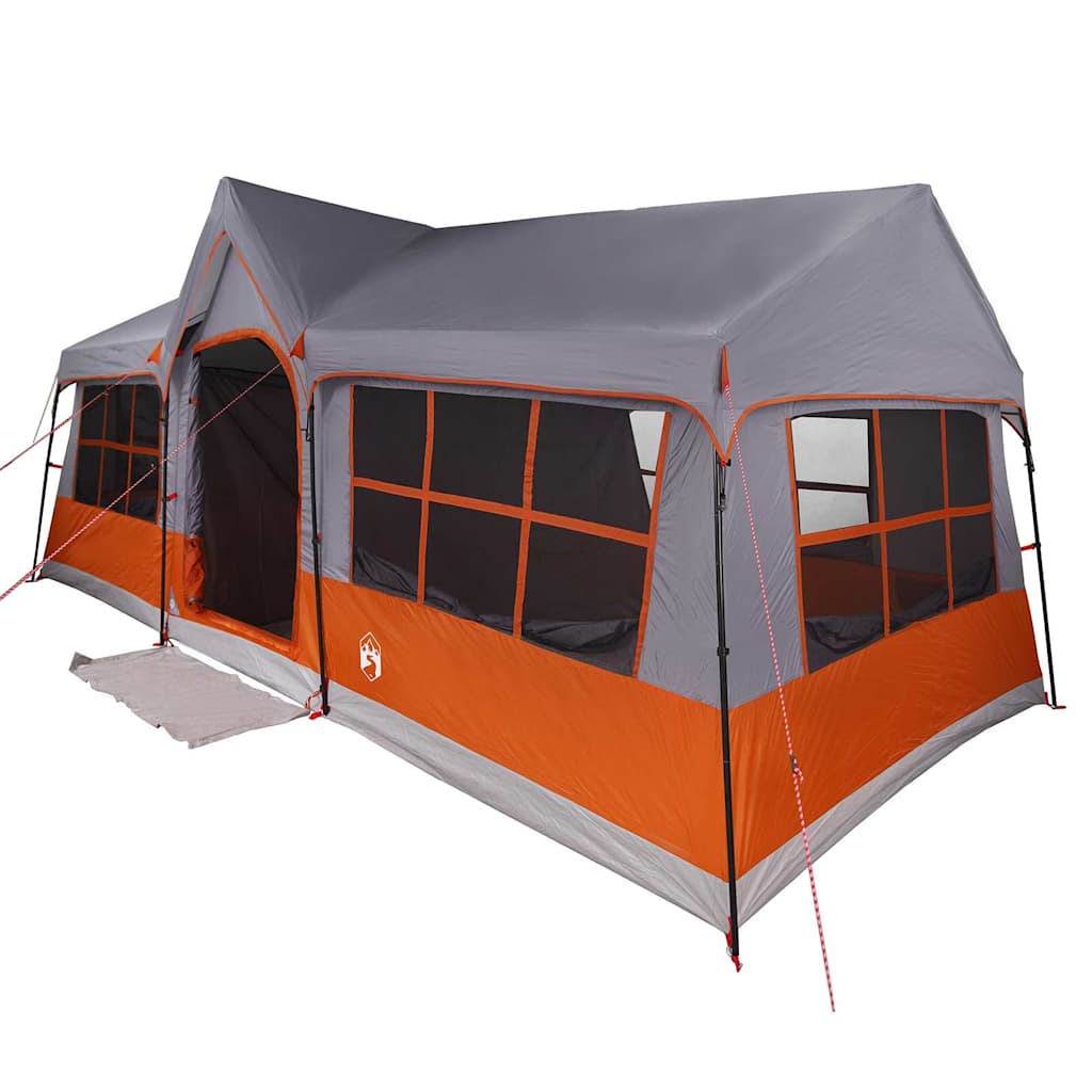 Family Tent with Roof Grey and Orange 622 x 295 x 238 cm