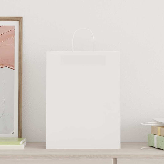 Paper Bags 250 pcs with Handles White 32x12x42 cm Paper Bags 250 pcs with Handles White 32x12x42 cm
