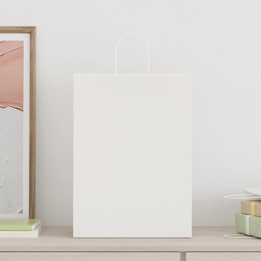 Paper Bags 250 pcs with Handles White 32x17x44 cm Paper Bags 250 pcs with Handles White 32x17x44 cm