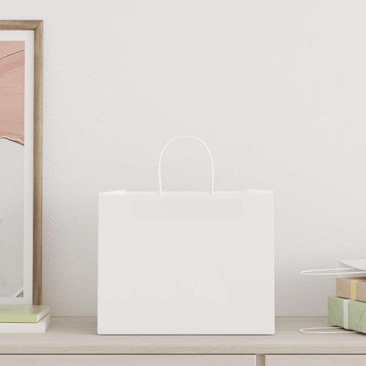 Paper Bags 250 pcs with Handles White 32x22x24 cm Paper Bags 250 pcs with Handles White 32x22x24 cm