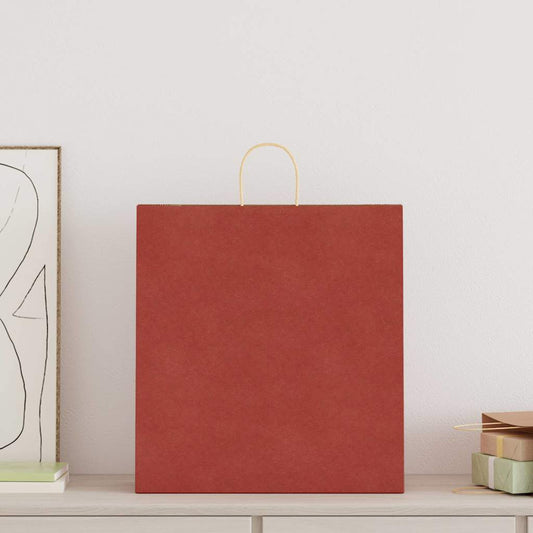 Paper Bags 250 pcs with Handles Red 45x17x48 cm Paper Bags 250 pcs with Handles Red 45x17x48 cm