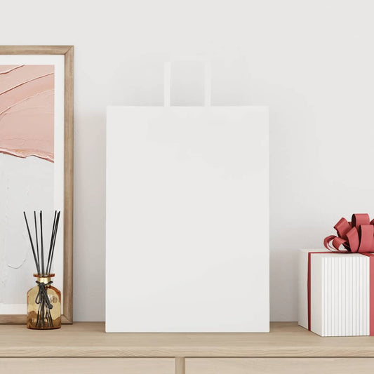 Paper Bags 50 pcs with Handles White 32x17x44 cm Paper Bags 50 pcs with Handles White 32x17x44 cm