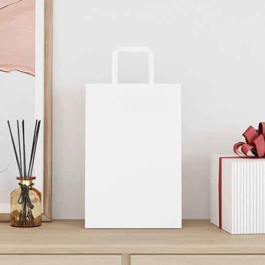 Paper Bags 250 pcs with Handles White 21x11x31 cm Paper Bags 250 pcs with Handles White 21x11x31 cm