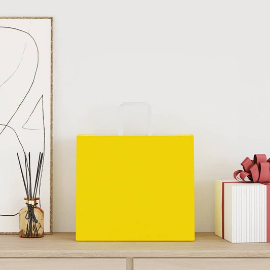 Paper Bags 250 pcs with Handles Yellow 32x22x28 cm Paper Bags 250 pcs with Handles Yellow 32x22x28 cm