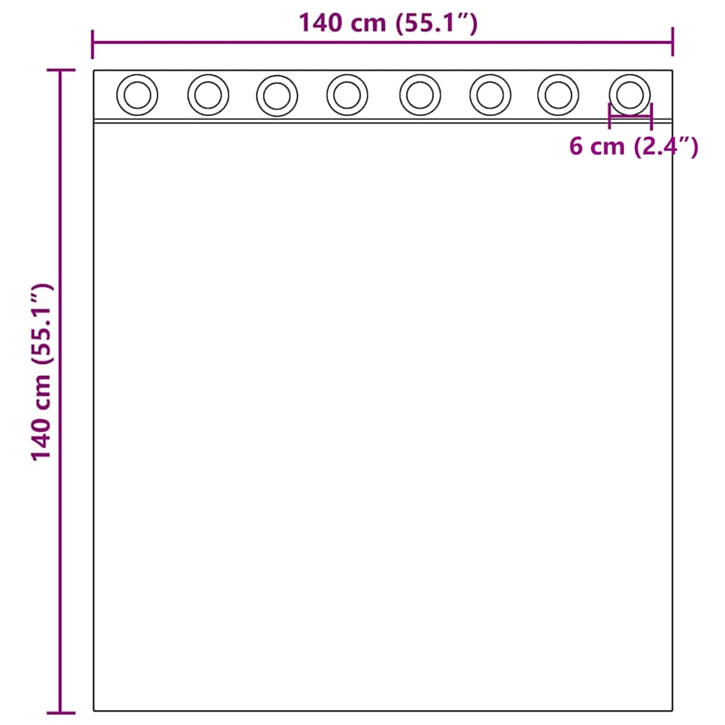 Voile Curtains with Grommets 2 pcs Cream 140x140 cm