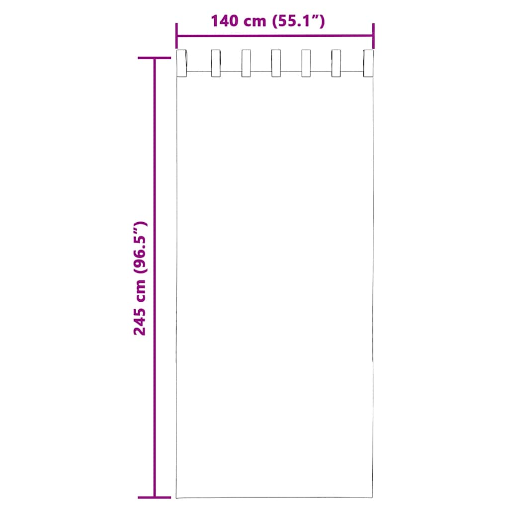 Voile Curtains with Tab Top 2 pcs Black