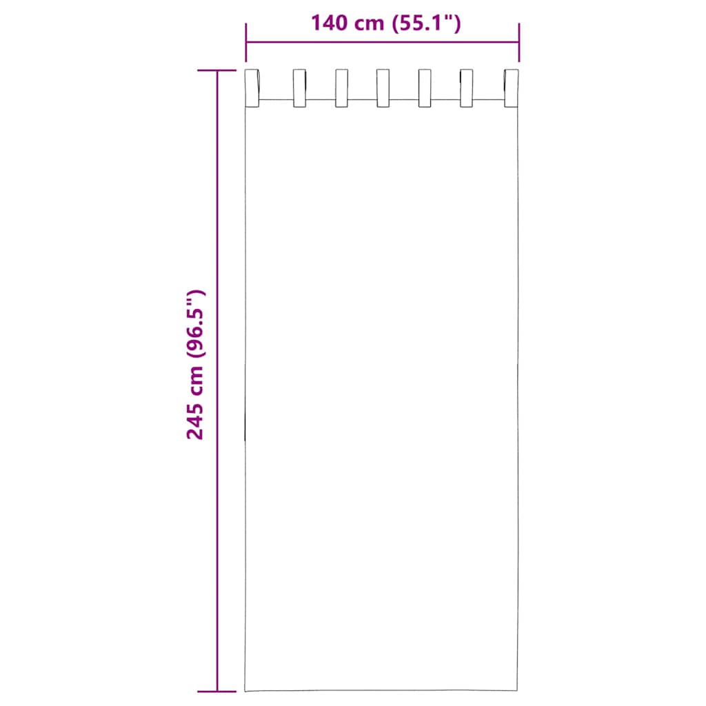 Voile Curtains with Loops 2 pcs Light Grey 140x245 cm