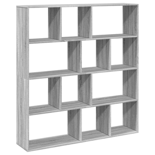 Book Cabinet Grey Sonoma 132x29x141.5 cm Engineered Wood Book Cabinet Grey Sonoma 132x29x141.5 cm Engineered Wood