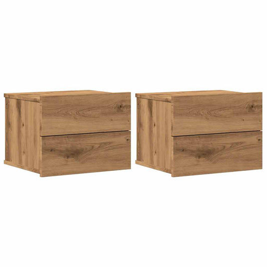 Wall-mounted Bedside Cabinets 2 pcs Artisan Oak 40x32x30 cm Wall-mounted Bedside Cabinets 2 pcs Artisan Oak 40x32x30 cm