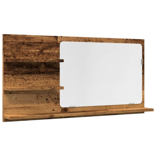 Bathroom Mirror Cabinet Old Wood 90x11x45 cm Engineered Wood Bathroom Mirror Cabinet Old Wood 90x11x45 cm Engineered Wood