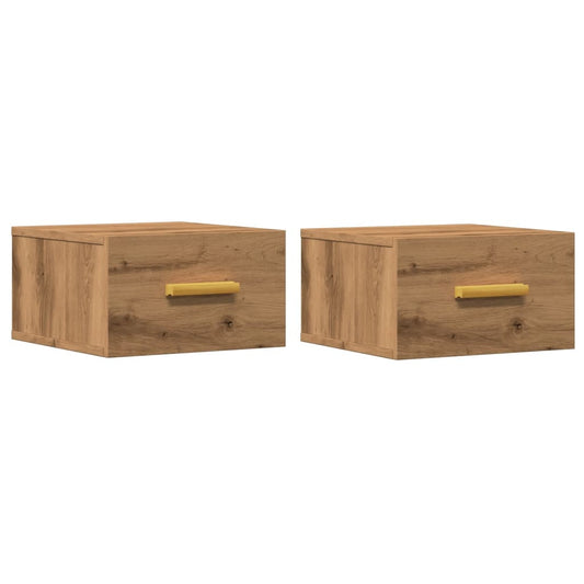Wall-mounted Bedside Cabinets 2 pcs Artisan Oak 35x35x20 cm Wall-mounted Bedside Cabinets 2 pcs Artisan Oak 35x35x20 cm