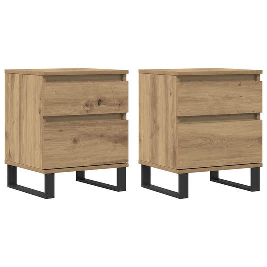 Bedside Cabinets 2 pcs Artisan Oak 40x35x50 cm Engineered Wood Bedside Cabinets 2 pcs Artisan Oak 40x35x50 cm Engineered Wood