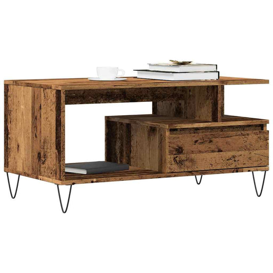 Coffee Table Old Wood 90x49x45 cm Engineered Wood Coffee Table Old Wood 90x49x45 cm Engineered Wood