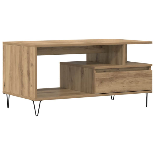 Coffee Table Artisan Oak 90x49x45 cm Engineered Wood Coffee Table Artisan Oak 90x49x45 cm Engineered Wood