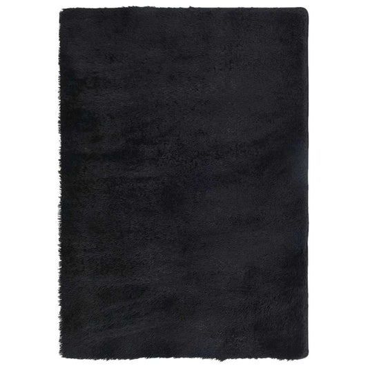 Shaggy Rug High Pile NAVARRA Black 120x170 cm Polyester Shaggy Rug High Pile NAVARRA Black 120x170 cm Polyester