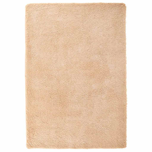 Shaggy Rug High Pile NAVARRA Beige 200x290 cm Polyester Shaggy Rug High Pile NAVARRA Beige 200x290 cm Polyester