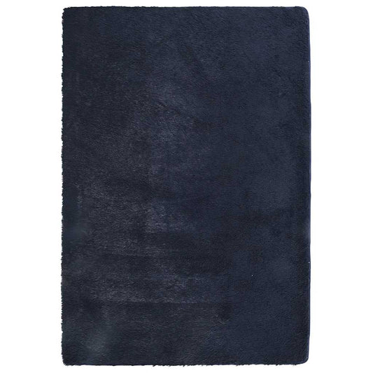 Shaggy Rug High Pile NAVARRA Navy 200x290 cm Polyester Shaggy Rug High Pile NAVARRA Navy 200x290 cm Polyester