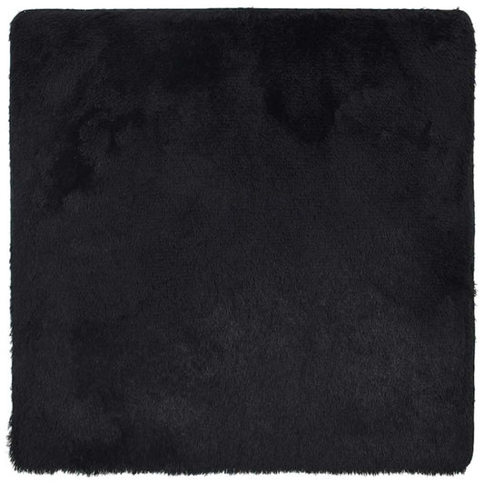 Shaggy Rug High Pile NAVARRA Black 240x240 cm Polyester Shaggy Rug High Pile NAVARRA Black 240x240 cm Polyester