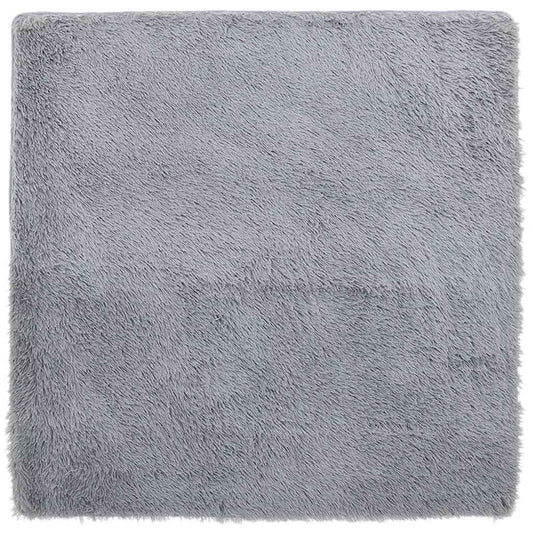 Shaggy Rug High Pile NAVARRA Light Grey 240x240 cm Polyester Shaggy Rug High Pile NAVARRA Light Grey 240x240 cm Polyester