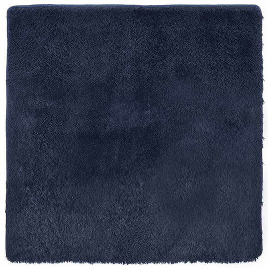 Shaggy Rug High Pile NAVARRA Navy 240x240 cm Polyester Shaggy Rug High Pile NAVARRA Navy 240x240 cm Polyester
