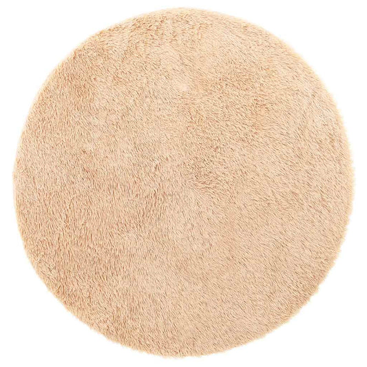 Shaggy Rug High Pile NAVARRA Beige 200x200 cm Polyester Shaggy Rug High Pile NAVARRA Beige 200x200 cm Polyester