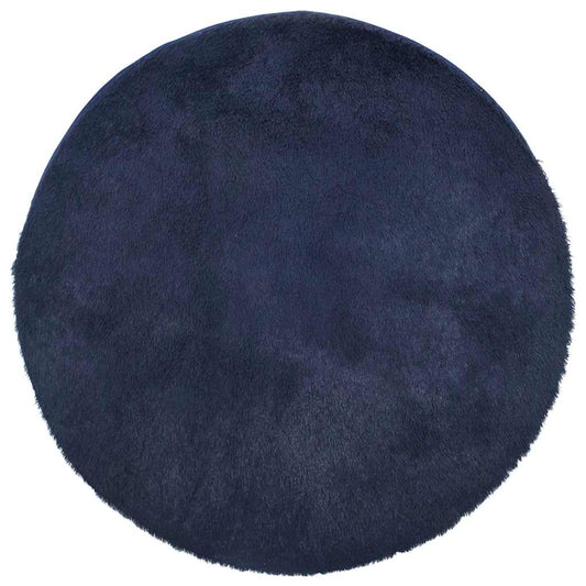 Shaggy Rug High Pile NAVARRA Navy 200x200 cm Polyester Shaggy Rug High Pile NAVARRA Navy 200x200 cm Polyester