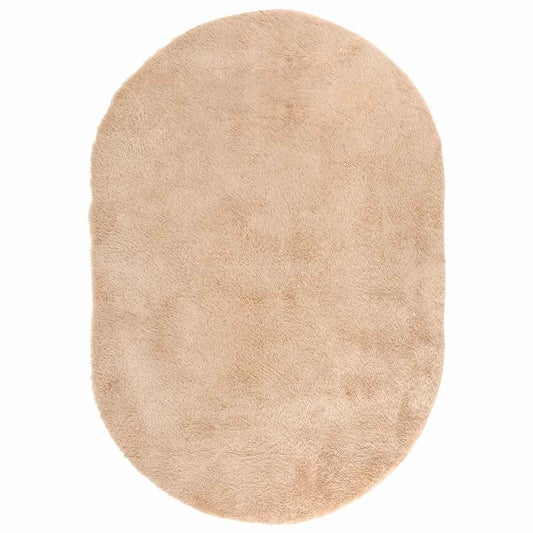Shaggy Rug High Pile NAVARRA Beige 300x200 cm Polyester Shaggy Rug High Pile NAVARRA Beige 300x200 cm Polyester